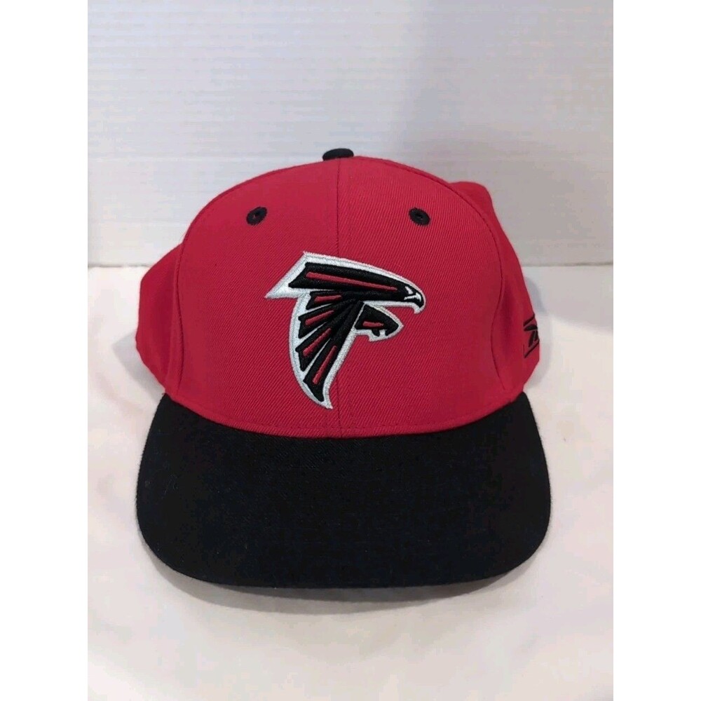ATLANTA FALCONS REEBOK NFL TEAM APPAREL ON FIELD  FITTED SIZE 7  7/8  RED/BLACK